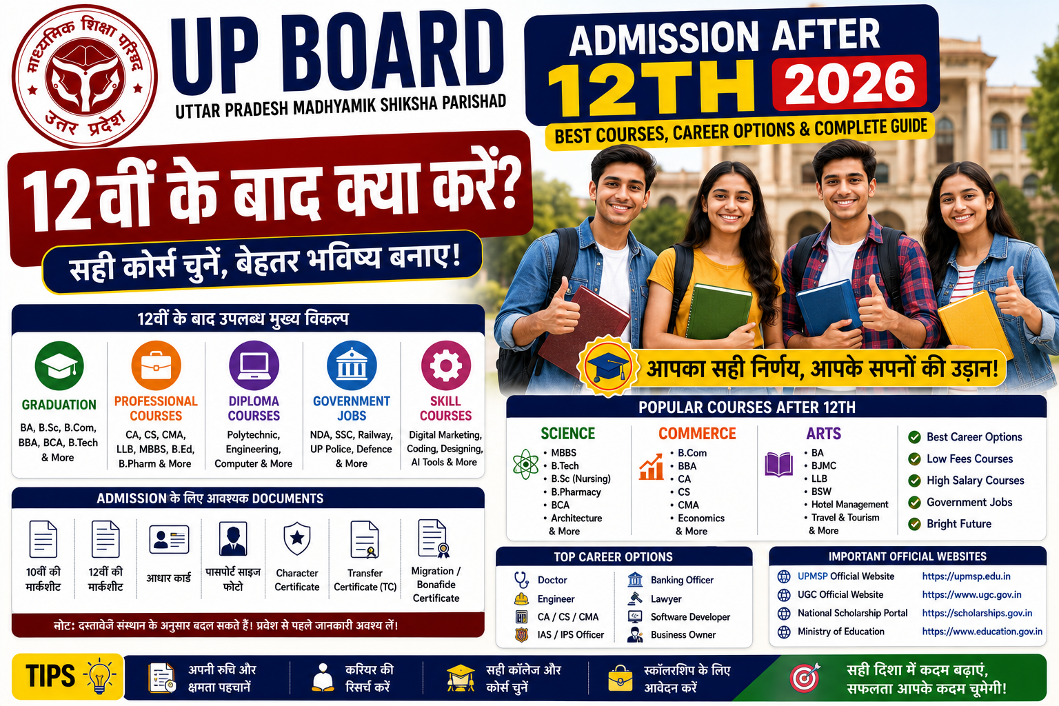 UP Board Admission After 12th 2026