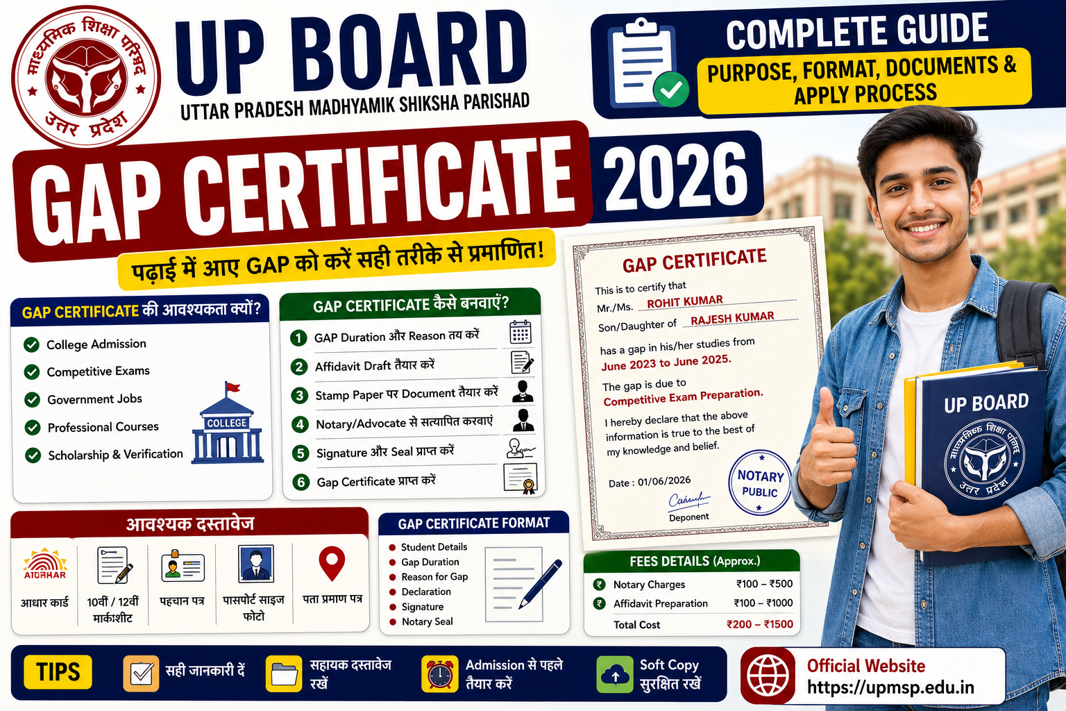 UP Board Gap Certificate 2026